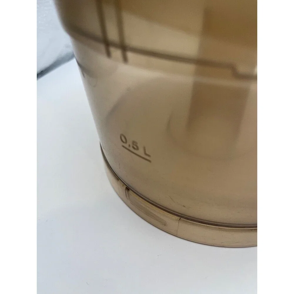 Cuisinart Food Processor Work Bowl Lid Feed Tube Pusher Smoked 0.5L